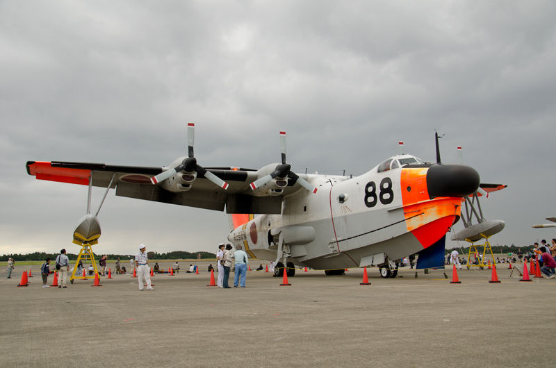 岩国基地（山口県）の第71航空隊所属のUS-1A救難飛行艇（9388号機）