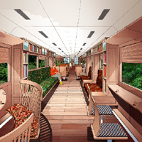 北近畿タンゴ鉄道、水戸岡鋭治氏デザインによる観光型リニューアル車両『あかまつ』『あおまつ』の運行開始