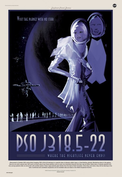 自由浮遊惑星PSO J-318-22ポスター（画像：NASA/JPL）