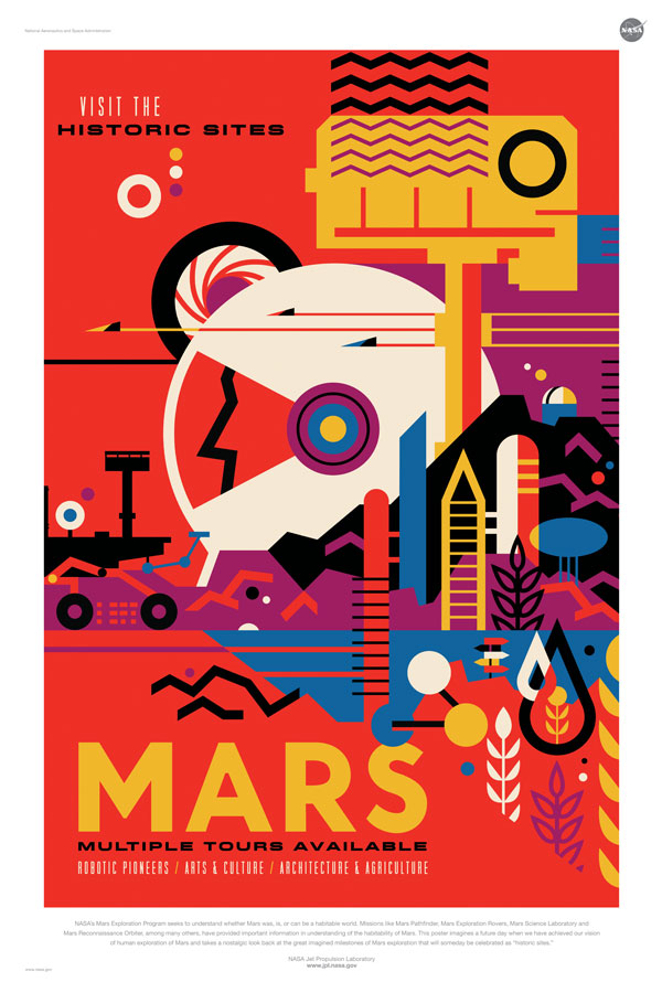 火星観光ポスター（画像：NASA/JPL）