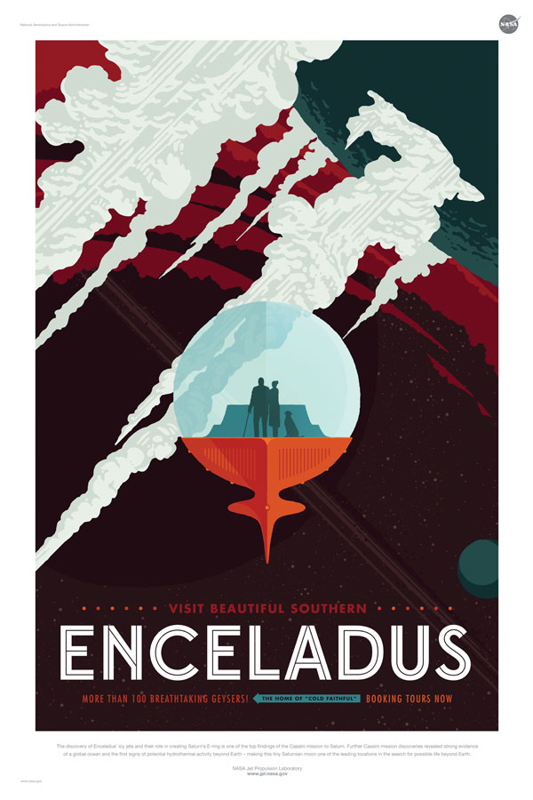 エンケラドゥス観光ツアー（画像：NASA/JPL）