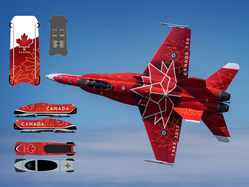 平昌五輪・カナダチームのボブスレーとスケルトンは戦闘機のデザイン