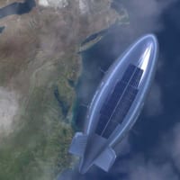 高高度滞留型無人飛行船の飛行イメージ（画像：Lockheed Martin）