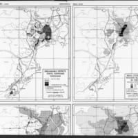 1943年8月時点での東京の建築分析（画像：アメリカ国立公文書館）