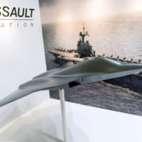 2018年10月のEURONAVALで展示されたFCASのコンセプトモデル（画像：Dassault Aviation-V. Almansa）