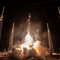 世界初の民間月探査機「べレシート」の打ち上げ（画像：SpaceX）
