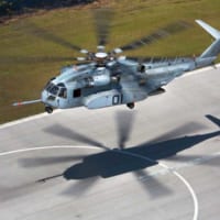 フロリダ州ウエストパームビーチで試験飛行するCH-53K（Image:USMC）