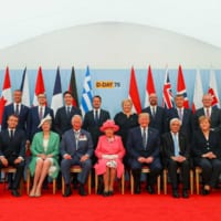 ポーツマスでの式典に出席した各国首脳（Image：Crown Copyright 2019）