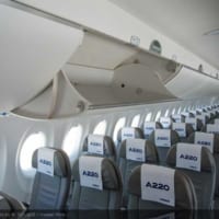 エアバスA220のキャビン（Image：Airbus）