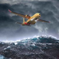 悪天候の中捜索救難を行うCC-295の想像図（Image：Airbus）