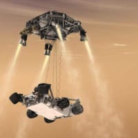 火星に着陸するMars 2020ローバーの想像図（Image：NASA）