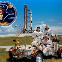 アポロ17号のクルーとミッションパッチ（Image：NASA）