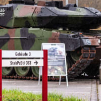 カール・シュルツ兵舎に配置されたレオパルトの展示車両（Image：Bundeswehr）