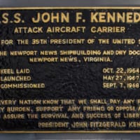 空母ジョン・F・ケネディ（CV-67）の銘板（Image：U.S.Navy）