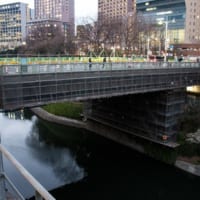 工事中のお茶の水橋全景