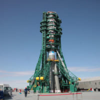 発射台に据え付けられたソユーズ2.1bロケット（Image：Roscosmos）