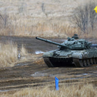 戦車バイアスロンの地区予選レース（Image：ロシア国防省）