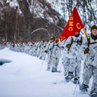 雪中行軍するアメリカ海兵隊員（Image：USMC）