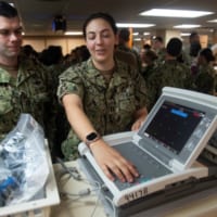 医療機器の準備を行う予備役兵（Image：U.S.Navy）