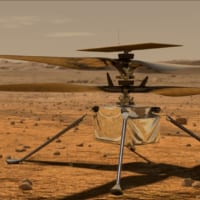 火星でのマーズ・ヘリコプターの想像図（Image：NASA／JPL-Caltech）