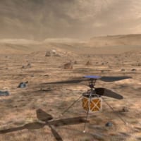 火星で活動するマーズ・ヘリコプターの想像図（Image：NASA／JPL-Caltech）
