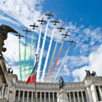 ローマ上空を飛ぶフレッチェ・トリコローリ（Image：イタリア空軍）