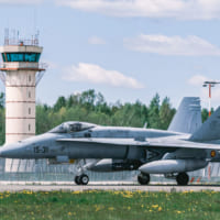 リトアニアに展開したスペイン空軍第15航空団のF-18C（Image：スペイン空軍）