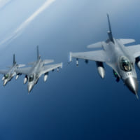 北海上空を飛ぶオランダ空軍のF-16（Image：オランダ空軍）