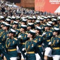女性兵士の行進（Image：ロシア国防省）