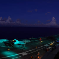 空母レーガンの夜間訓練（Image：U.S.Navy）