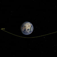 地球から最も近い場所を通過した小惑星2020QGの軌道（Image：NASA／JPL-Caltech）