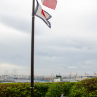 港の見える丘公園の「コクリコ坂から」信号旗