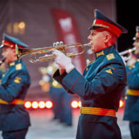 第154独立警備連隊音楽隊の演奏（Image：ロシア国防省）