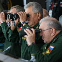 レースを見守るロシアのショイグ国防大臣（Image：ロシア国防省）