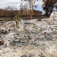 山火事で焼けた建物の残骸（Image：Commonwealth of Australia）