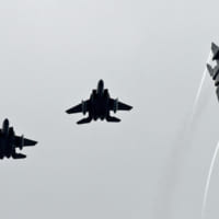 基地上空で編隊を解くF-15C（Image：USAF）