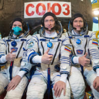 ソユーズMS-17のクルー（Image：Roscosmos）
