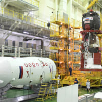 ロケット組み立て棟に到着したソユーズMS-17（Image：エネルギア／ロスコスモス）
