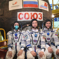 ソユーズMS-17のクルー（Image：エネルギア／ロスコスモス）