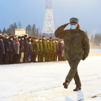 ロシア軍の打ち上げ前式典（Image：ロシア国防省）