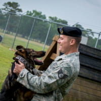 歩哨犬とハンドラー（Image：USAF）