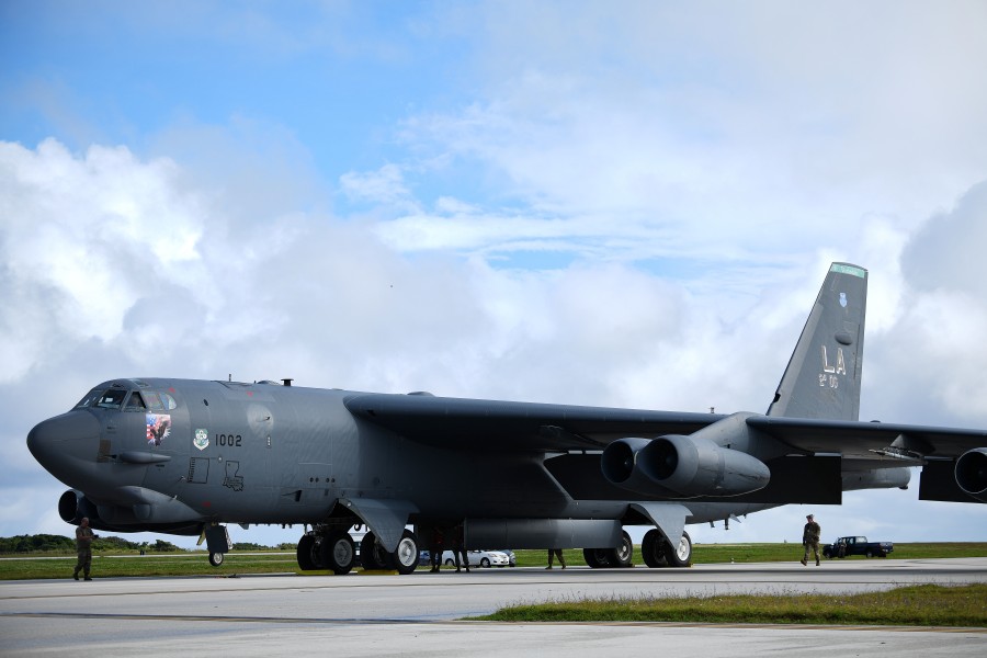 グアム島アンダーセン空軍基地に到着した第96爆撃飛行隊のB-52H（Image：USAF）