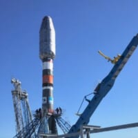 発射台に設置されたソユーズ2.1bロケット（Image：Roscosmos）