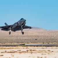 「レッドフラッグ21-2」でネリス空軍基地を離陸するF-35A（Image：USAF）