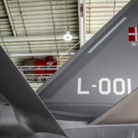 デンマーク空軍F-35の垂直尾翼に描かれたデンマークの旗（Image：デンマーク国防軍）