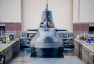 ドックで進水する潜水艦アンソン（Image：BAE Systems）