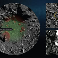 OSIRIS-RExのサンプル採取地点ナイチンゲール（Image：NASA／アリゾナ州立大学）
