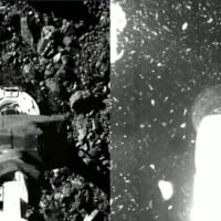OSIRIS-RExサンプル採取の瞬間（Image：NASA／アリゾナ州立大学）