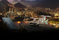 リオデジャネイロの夜景とEVEのeVTOL（Image：Eve Urban Air Mobility Solutions）