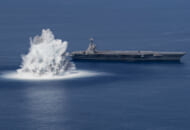 空母フォードの水中衝撃試験（Image：U.S.Navy）